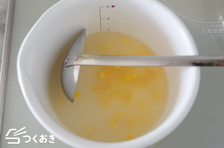 中華風コーンスープの手順写真その１