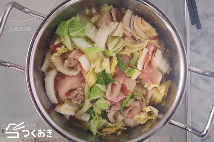 豚バラ肉と白菜のうま煮の手順写真その1