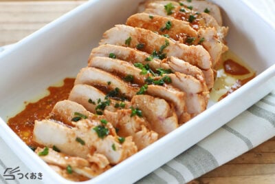 鶏むね肉のオリーブマリネソテーの料理写真