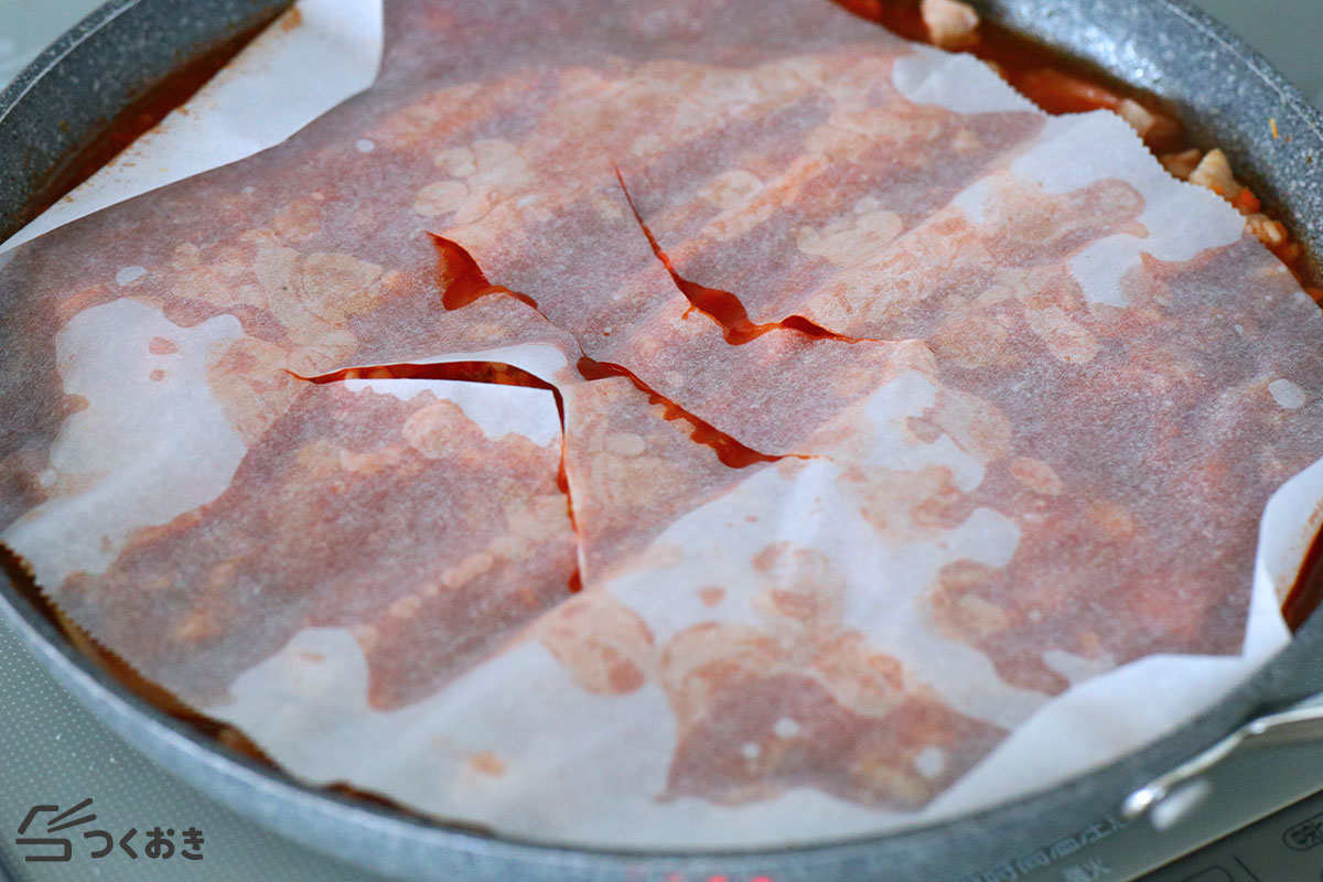 豚肉とたまねぎのデミグラスソース煮の手順写真その2