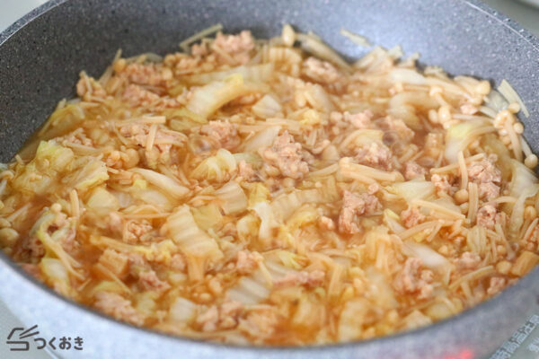 白菜とえのきのとろとろ鶏そぼろ煮のレシピ 作り方 つくおき