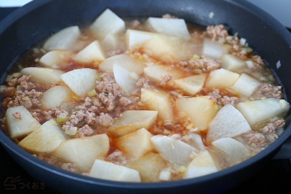 大根とひき肉の中華煮の手順写真その3