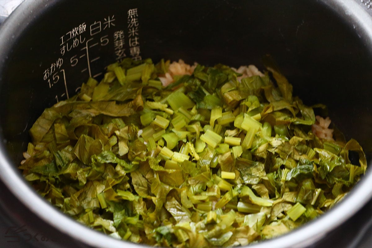 豚バラと青菜の中華風おこわ(ツァイファン風)の手順写真その3