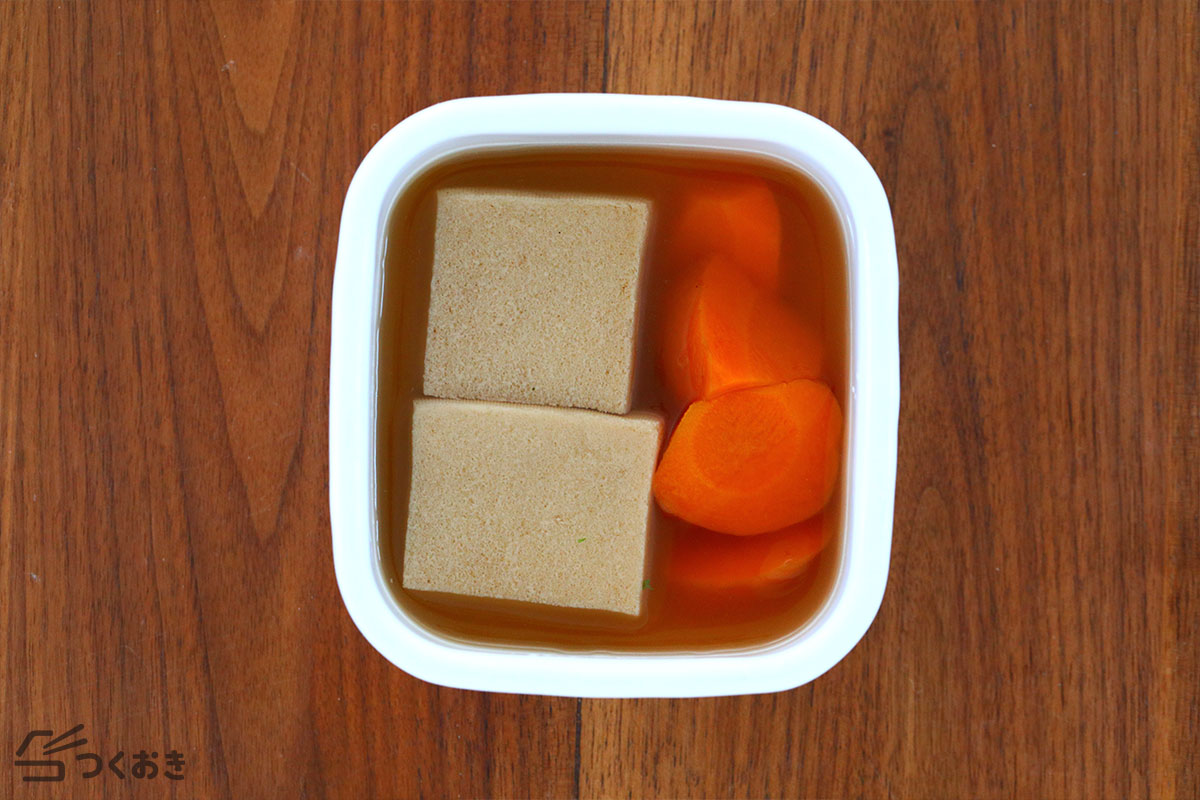 基本の高野豆腐の煮物の冷凍保存写真