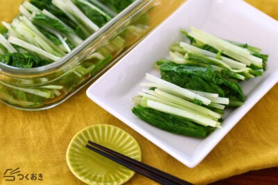 レンジで簡単 水菜のおひたしの料理写真