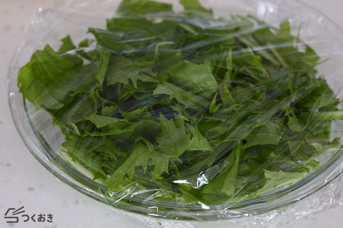 レンジで簡単 水菜のおひたしの手順写真その2
