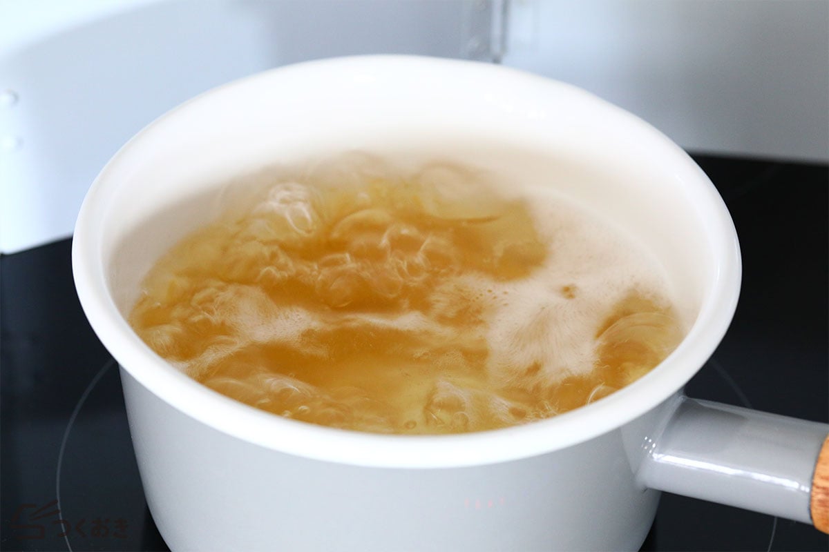 冷めてもおいしい ツナと塩こんぶの和パスタの手順写真その1