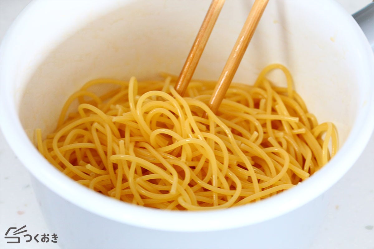 冷めてもおいしい ツナと塩こんぶの和パスタの手順写真その3