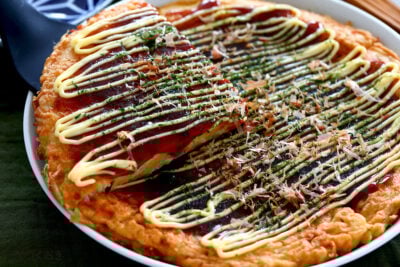 包丁いらず！もやしとチーズのお好み焼き風の料理写真