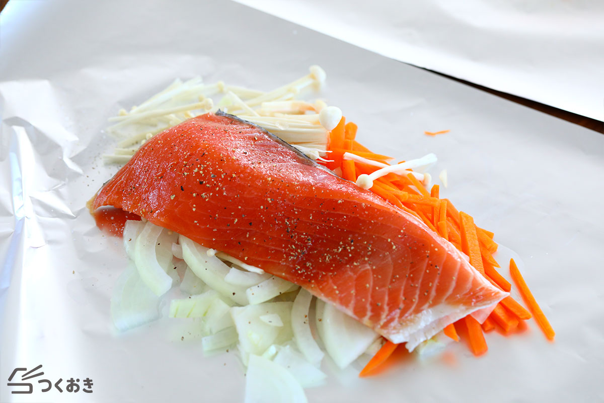 手間いらず 基本の鮭のホイル焼きの手順写真その2