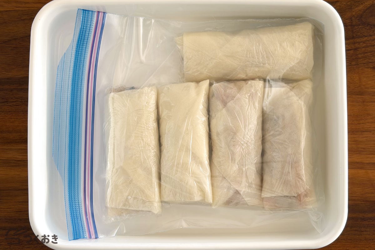 パリッとおいしい 基本の春巻きの冷凍保存写真