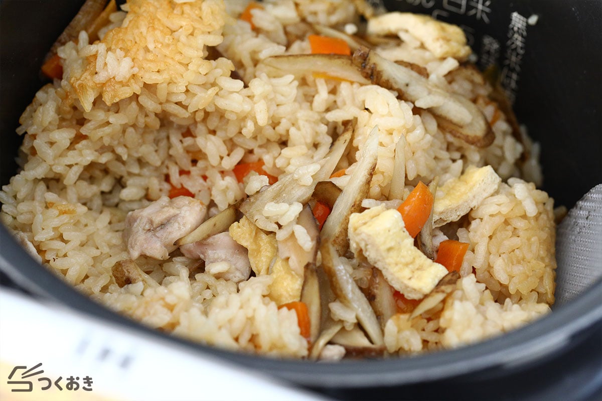 炊飯器で簡単！基本の五目炊き込みご飯の手順写真その5