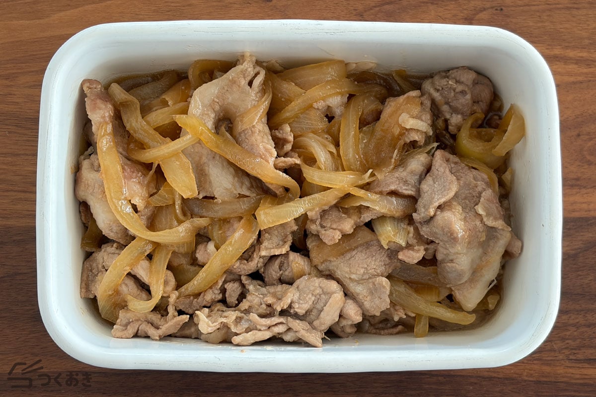 黄金比だれで簡単＆絶品 基本の豚丼の冷蔵保存写真