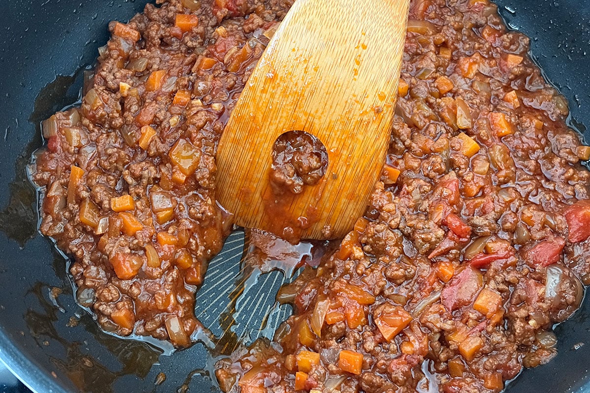 簡単本格的！濃厚ミートソースの手順写真その5