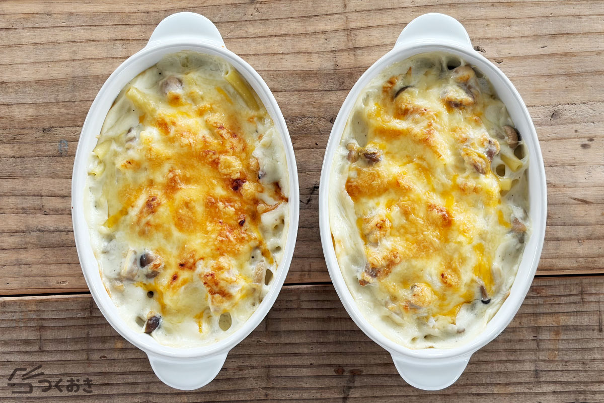 基本のマカロニグラタンの冷蔵保存写真