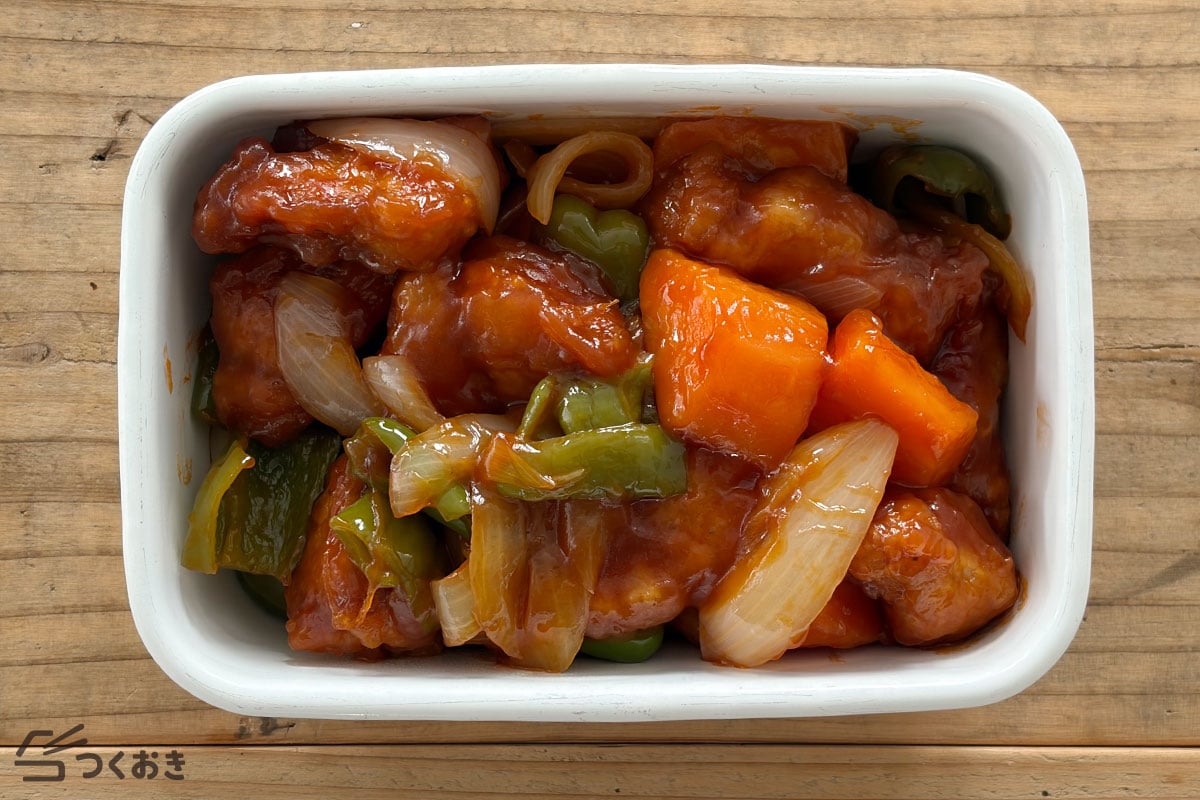 本格派 基本の酢豚の冷蔵保存写真