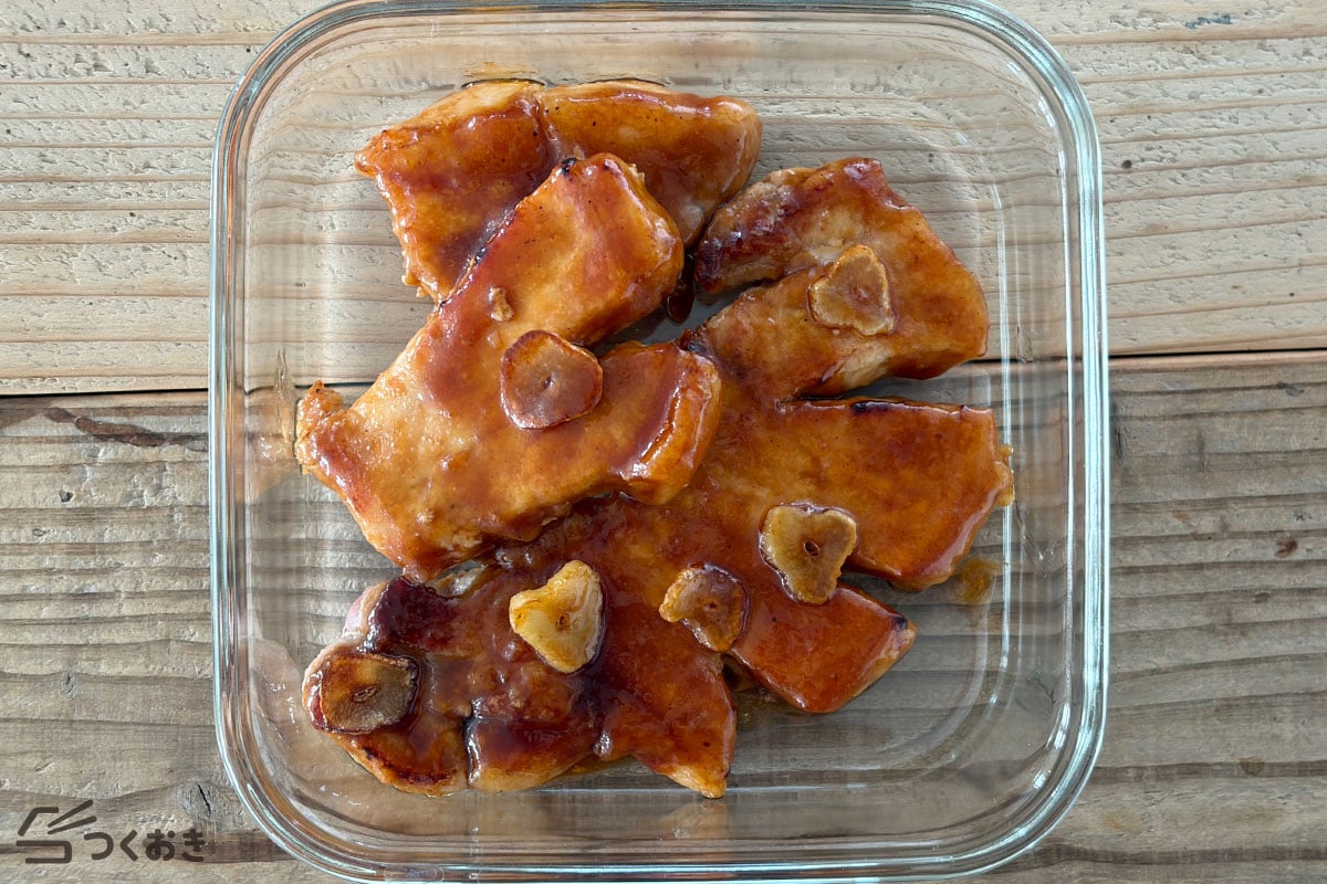 お肉やわらか＆絶品ソース！トンテキの冷蔵保存写真