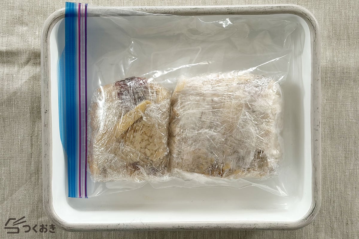 基本のたけのこご飯の冷凍保存写真