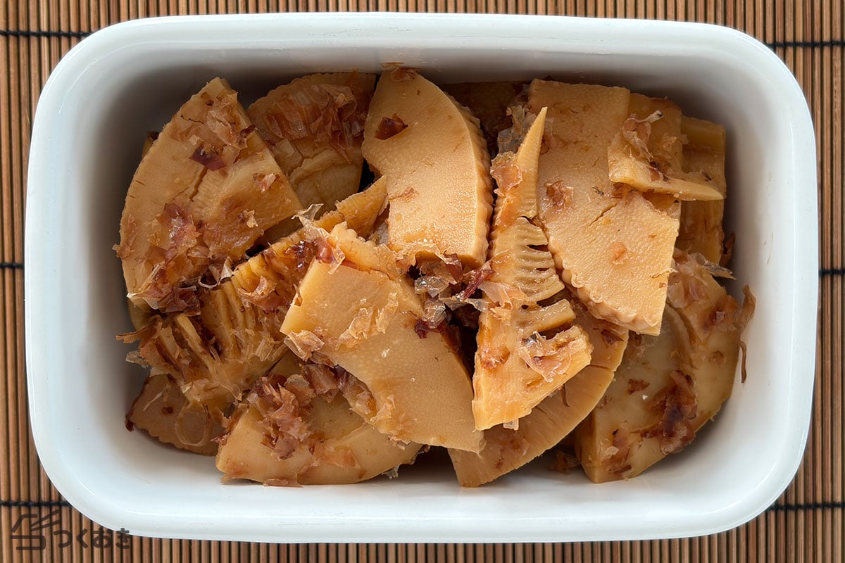 たけのこの煮物（土佐煮）の冷蔵保存写真