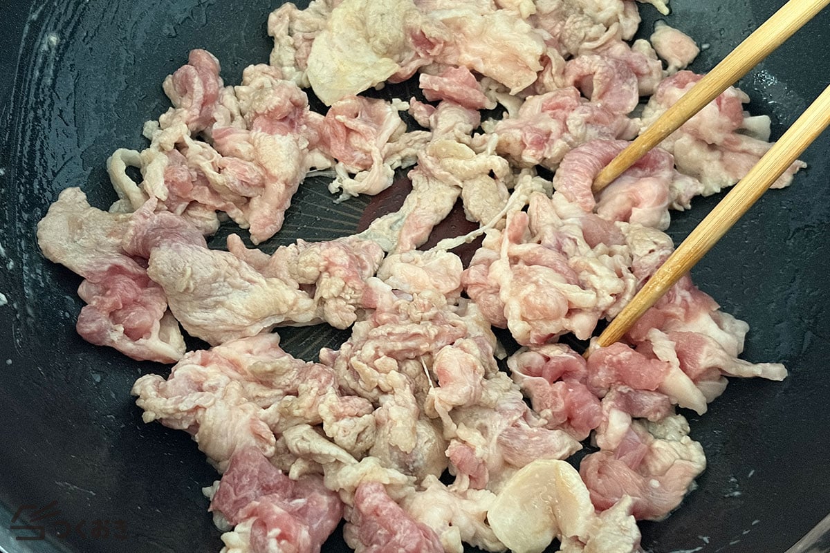 豚肉とキャベツの醤油マヨ炒めの手順写真その3