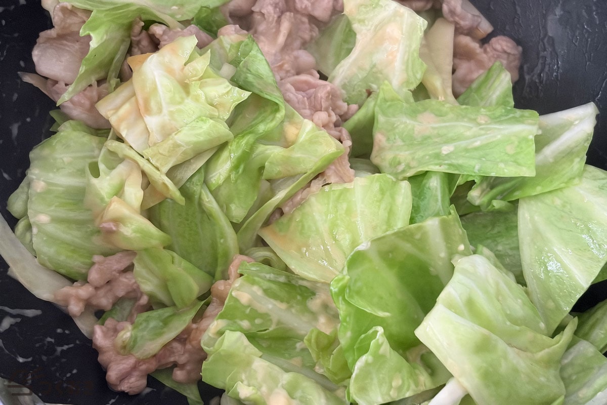 豚肉とキャベツの醤油マヨ炒めの手順写真その5