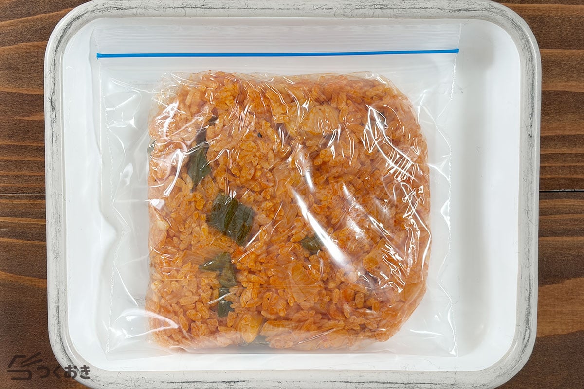 失敗しらずで簡単！基本のチキンライスの冷凍保存写真