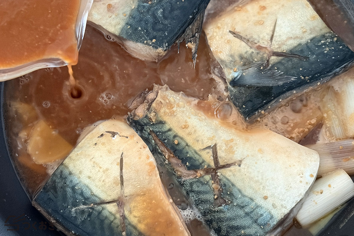 フライパンで簡単！鯖の味噌煮の手順写真その5