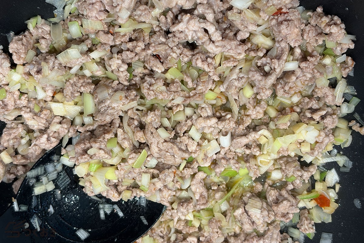 とろっとコクうま！基本の麻婆茄子の手順写真その3