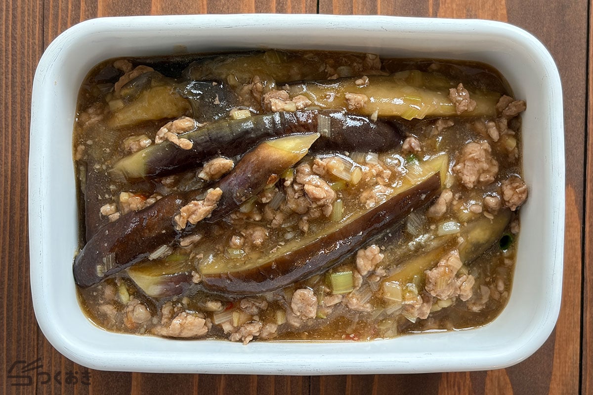 とろっとコクうま！基本の麻婆茄子の冷蔵保存写真